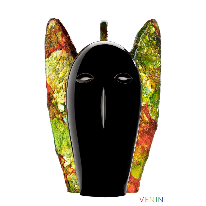 Black Glass Winged Sculpture | Venini Giotto | Italianfurniture.com