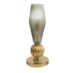 Gray Glass Gold Table Lamp | Villari Angelica