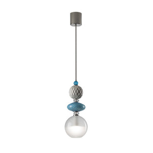 Pearl Gray Glass Pendant Lamp | Villari Audrey
