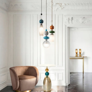 Pearl Gray Glass Pendant Lamp | Villari Audrey