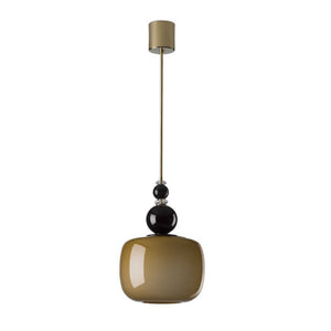 Gold & Black Glass Pendant Lamp | Villari Farrah