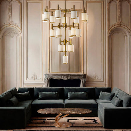 Gold Framed 19-Light Chandelier L | Villari Gilda