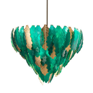 Leaf-Shaped 12-Light Chandelier | Villari Kelly