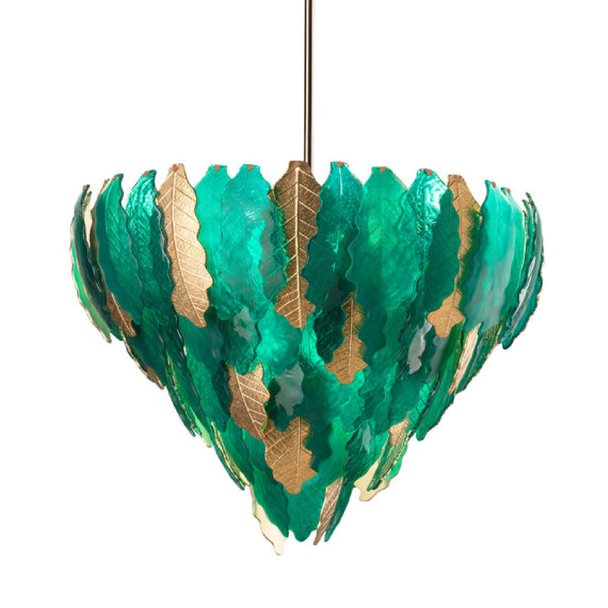 Leaf-Shaped 12-Light Chandelier | Villari Kelly