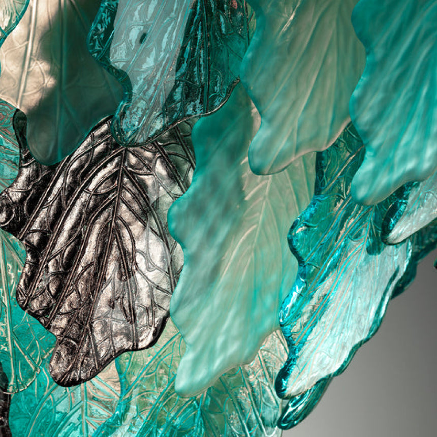 Leaf-Shaped 12-Light Chandelier | Villari Kelly