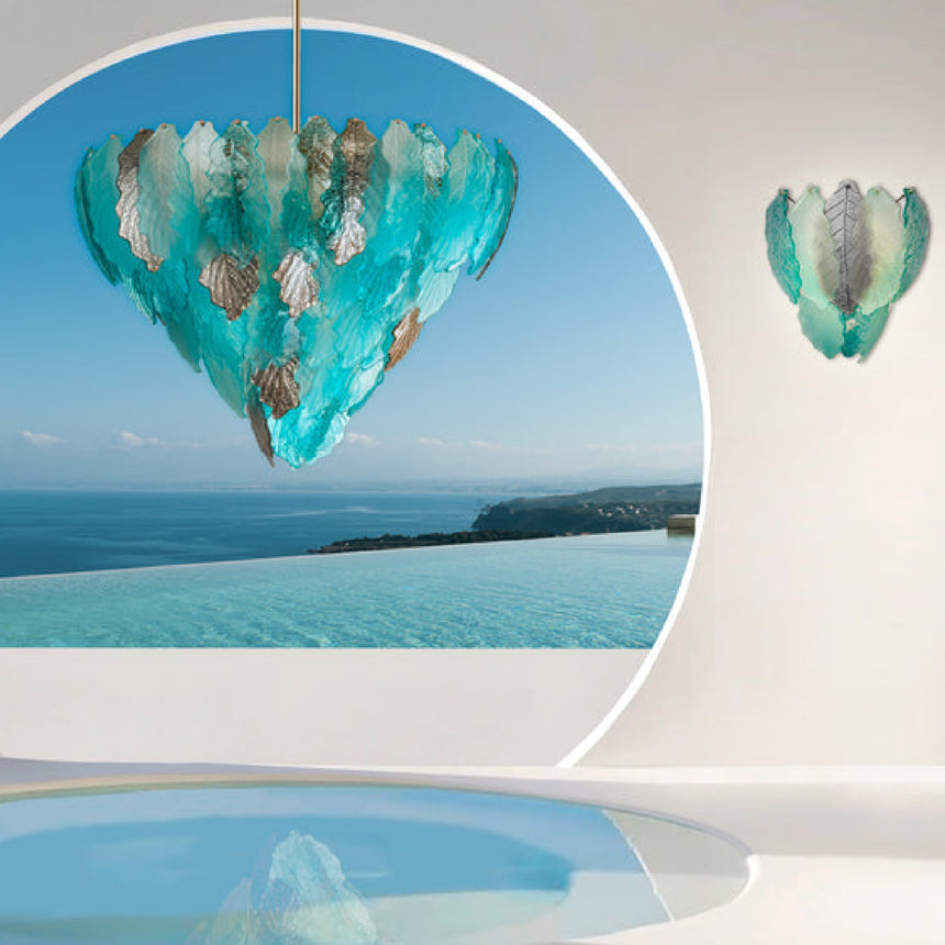 Leaf-Shaped 12-Light Chandelier | Villari Kelly