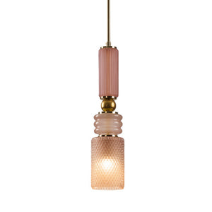 Pink Glass Pendant Lamp | Villari Lolite Fifi