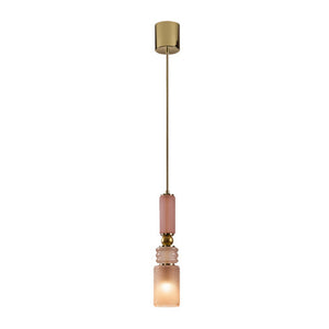 Pink Glass Pendant Lamp | Villari Lolite Fifi