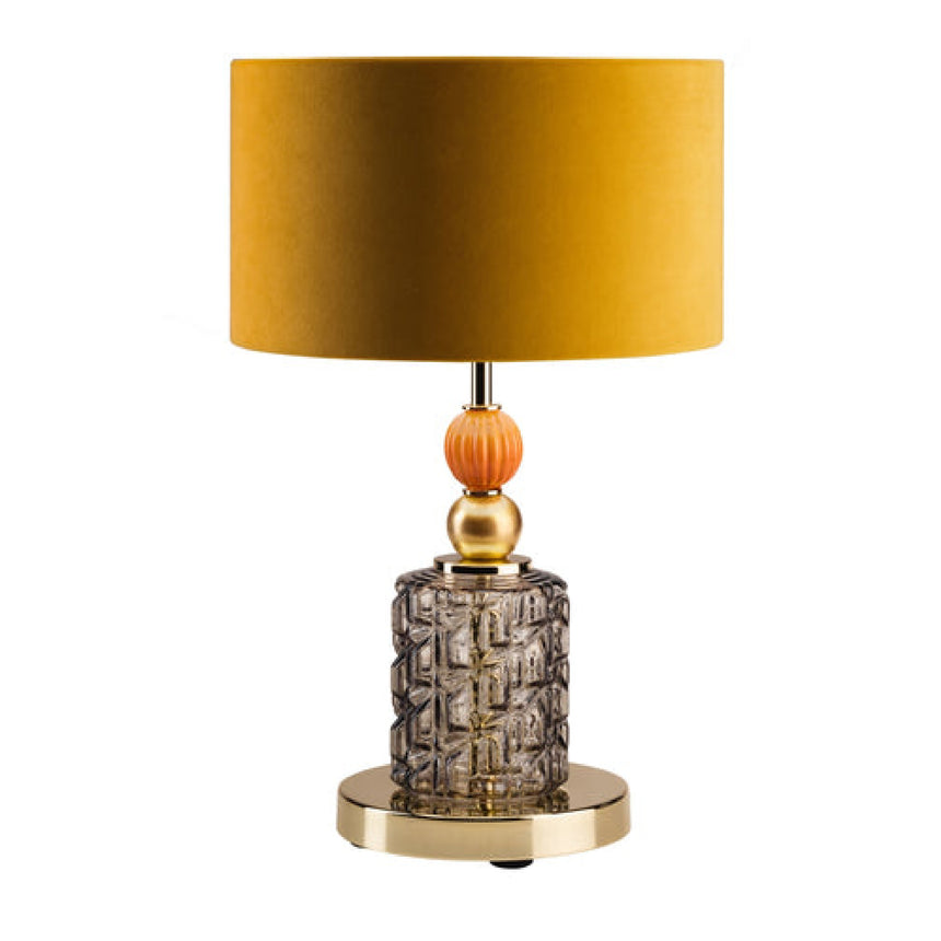 Orange Velvet Table Lamp | Villari Lolite Clotilde