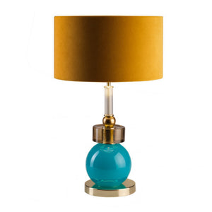 Blue Sphere Accent Table Lamp | Villari Lolite Etienne