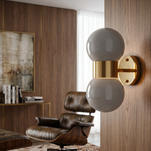Double Glass Sphere Wall Lamp | Villari Lady V