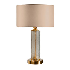 Gray Fluted Glass Table Lamp | Villari Contesa