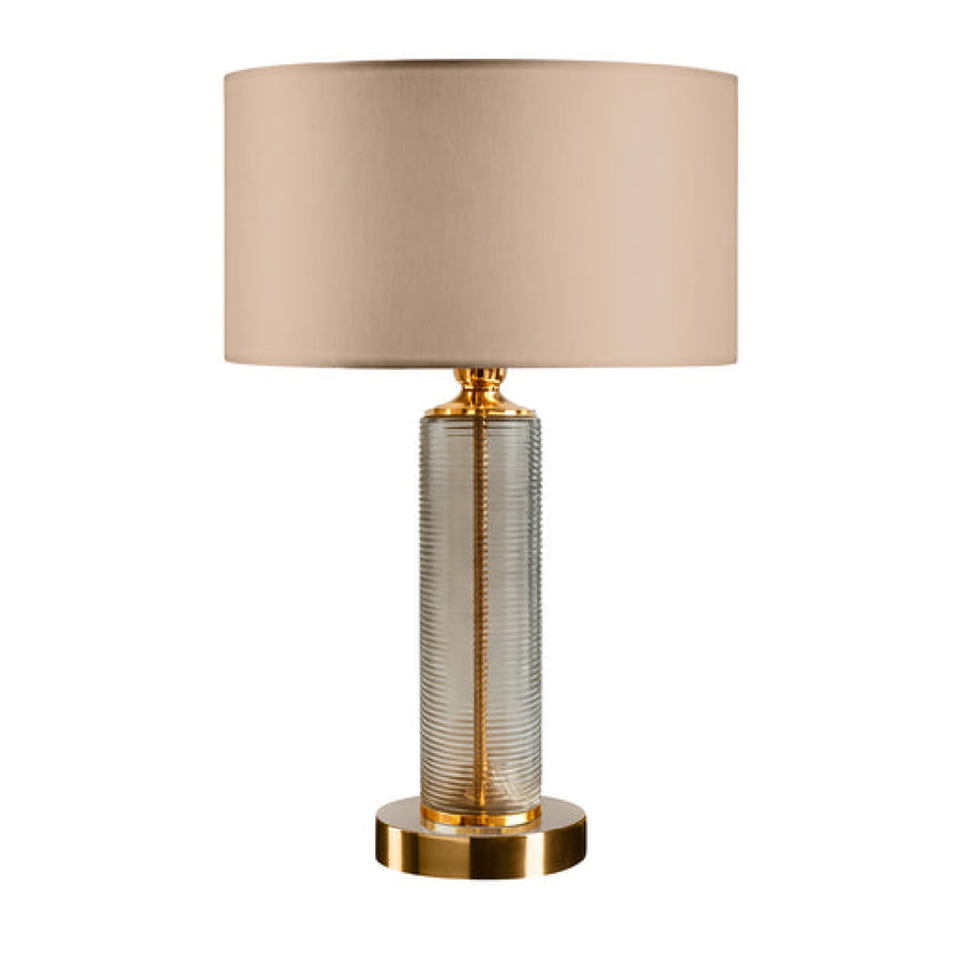 Gray Fluted Glass Table Lamp | Villari Contesa