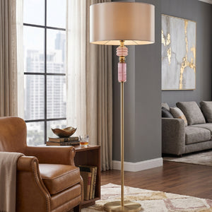 Pink Glass Floor Lamp | Villari Lolite Fifi