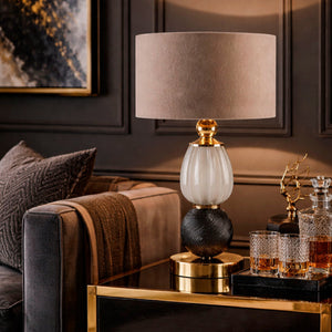 Porcelain & Glass Table Lamp | Villari Ares