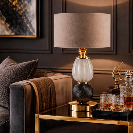 Porcelain & Glass Table Lamp | Villari Ares