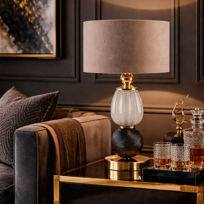 Porcelain & Glass Table Lamp | Villari Ares