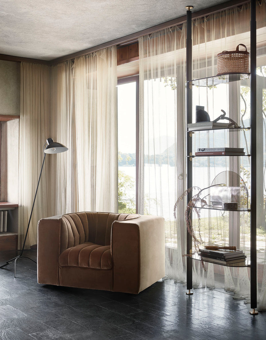 Modern Channeled Armchair | Arflex 9000