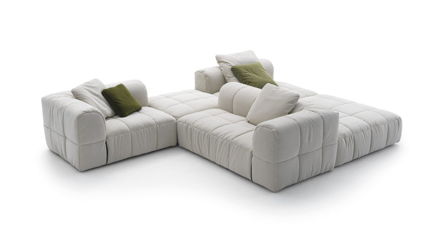 Channeled Modular Sofa with Ottoman | Arflex Strips