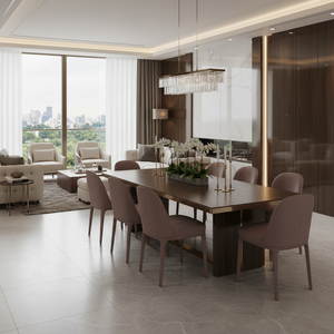 Curved Back Quilted Dining Chair | Marelli Paris